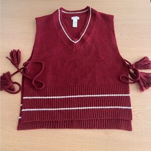 NWT* Free People All Star Stripe Poncho Jacket Vest with Tassles O/S